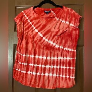 T-shirt, Chaps, red tie-dye